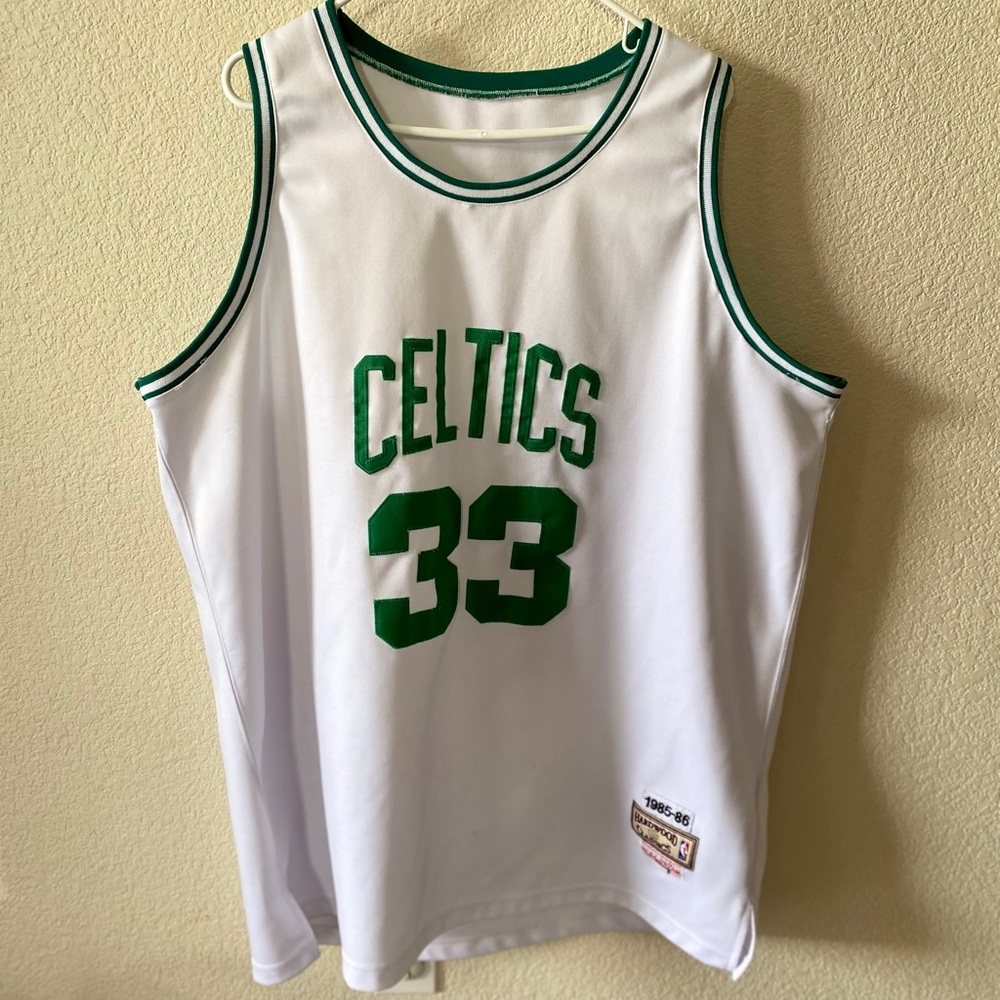 Larry Bird Mitchell & Ness White Jersey 1985-86